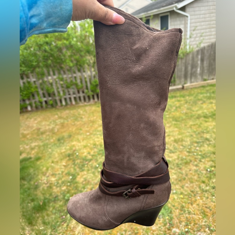 Crocs brown tall boots